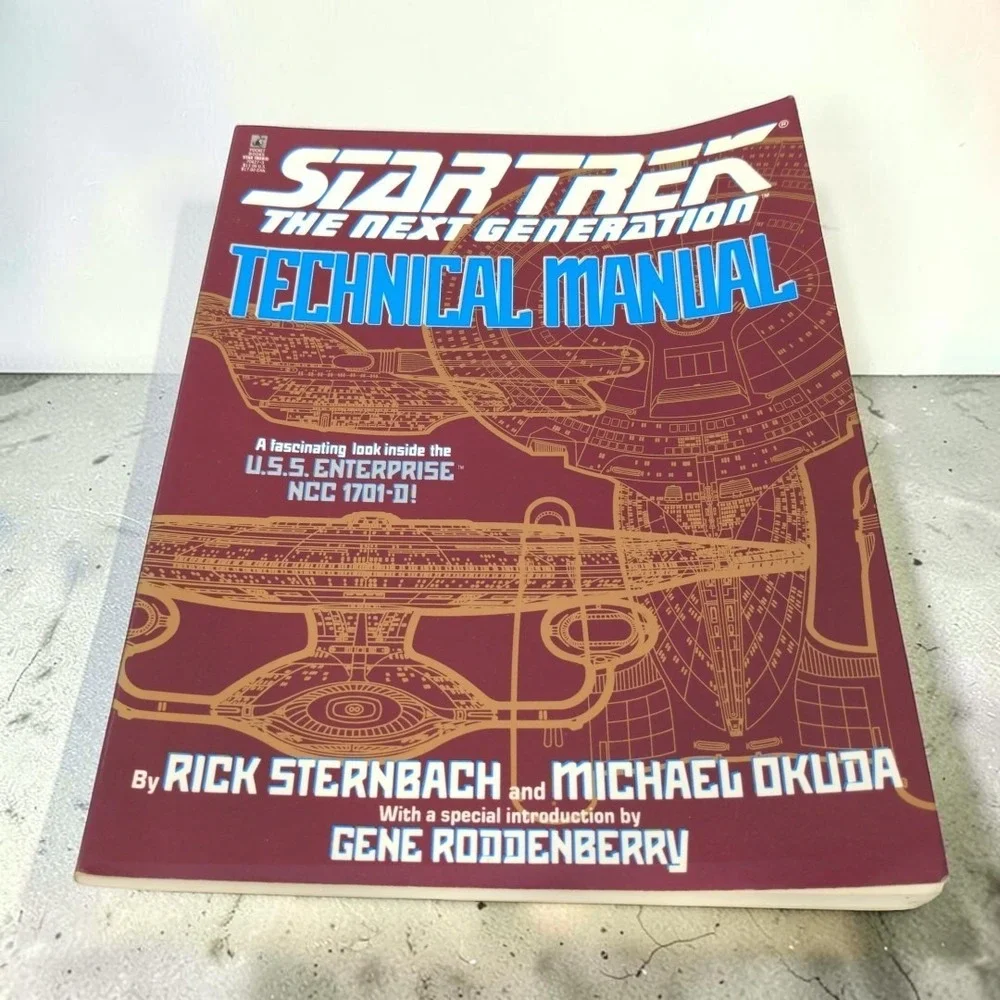 VTG Star Trek TNG Book Lot 1991-1995 Technical Manual & Companions Sci-Fi